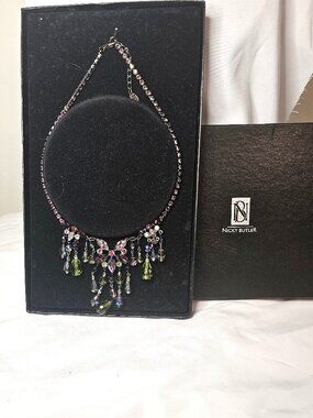 NICKY BUTLER Crystal Rhinestone Necklace with Matching Earrings, Prototype?